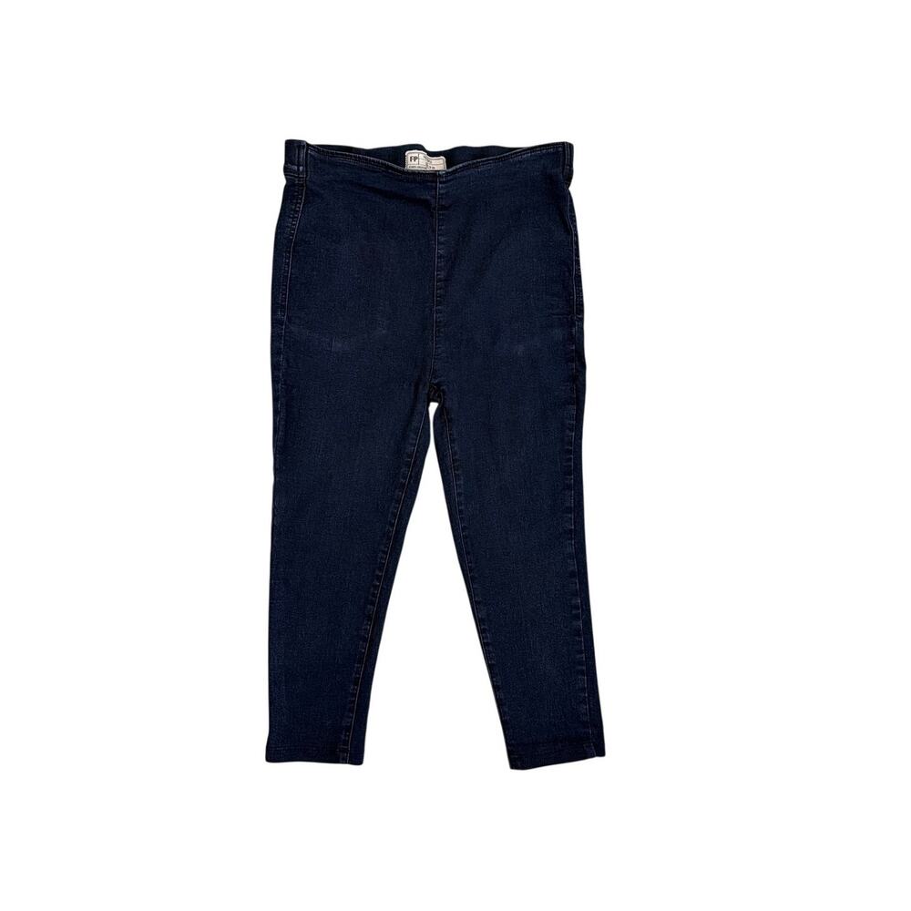 Free People We The Free Pull On Cropped Denim Capri Blue Jeans Size 30